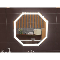 Зеркало в ванную комнату с подсветкой Тревизо 110х110 см